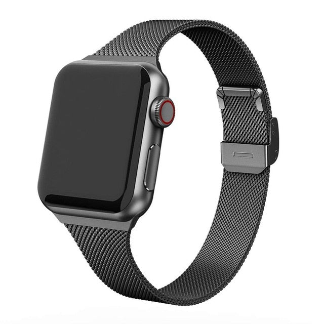 Thin stainless band Black