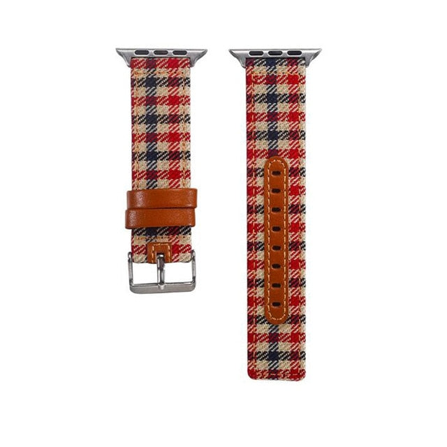 Plaid Canvas Strap